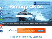 Tablet Screenshot of biology-questions-and-answers.com